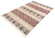 Covor din bumbac tesut manual ETHNO 230x160 cm cu model geometric colorat