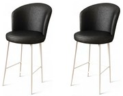 Set de scaune de bar Uras Black and White, 2 buc., 2 buc.