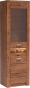 Vitrina INFINITY I-04, frasin deschis, PAL melaminat/sticla, 56x42x192