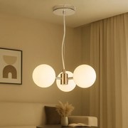 Pendul Modern cu 3 Globuri Opal – G9, 300×710 mm, Design Minimalist