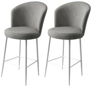 Set de scaune de bar Fora Grey and White, 2 buc., 2 buc.