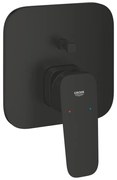 Baterie cada-dus incastrata Grohe Cubeo negru mat fara corp ingropat