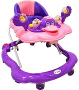 Premergator reglabil in 3 trepte NOVOKIDS™ Baby C, cu melodii, roti silentioase din silicon, Ratusca, Pliabil, Mov