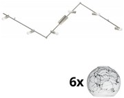 Spot LED Eglo MY CHOICE 6xE14/4W/230V crom/alb/negru