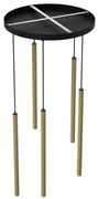 Lustră suspendată pe cablu YORU 8xG9/8W/230V, alamă