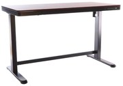 Masa inaltime reglabila OfficeTech 2, 120 x 60 cm, negru / mahagon