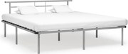 vidaXL Cadru de pat, gri, 200 x 200 cm, metal