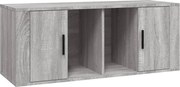 vidaXL Comodă TV, gri sonoma, 100x35x40 cm, lemn prelucrat