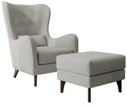 Fotoliu cu suport picioare Calimero II  (gri + wenge). 1099324