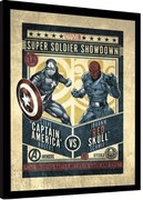 Poster înrămat Marvel Comics - Captain America vs Red Skull