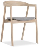 Scaun din lemn masiv de stejar Gazzda Muna, gri