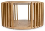 Măsuță auxiliară din lemn de stejar Woodman Drum, ø 83 cm