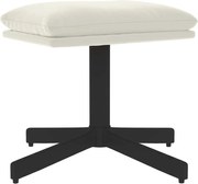 vidaXL Taburet, crem alb, 60x60x36 cm, catifea