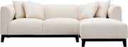 Coltar LUX design LUX cu sezlong dreapta Corso Lounge, Lyssa off-white