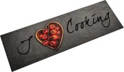 vidaXL Covor de bucătărie lavabil, text Cooking, 45x150 cm, catifea