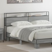 vidaXL Tăblie de depozitare Pe perete sonoma gri 200 cm Lemn compozit