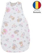 Sac de dormit de vara din bumbac 100%  3-12 luni Kidizi Koala Dreams Pink, 0.5 tog