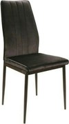 Scaun ATOM, negru, stofa catifelata/metal, 44x39x93 cm