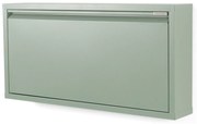 Pantofar verde prăfuit cu deschidere înclinată din metal 75x37,5x12,5 cm Billy – Spinder Design