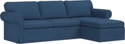 vidaXL Canapea albastru 215 x 138 x 80 cm țesătură