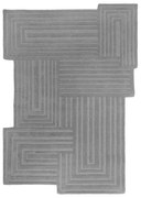 Covor gri țesut manual din lână 200x290 cm Zen Rectangles – Flair Rugs