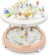 Centru de activitati transformabil in premergator Kidizi Orbit Activity Seat roz pentru fetite  - panou rotativ 360°, reglabil pe inaltime si pliabil