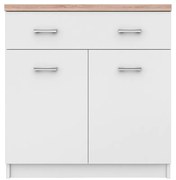 Comoda 2D1S, alb/stejar sonoma, TOPTY TYP 14