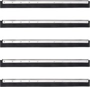 vidaXL Capete raclete de podea, 5 buc., 75x2x5 cm, oțel și cauciuc