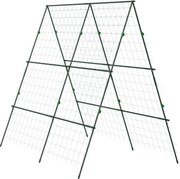 Outsunny Spalier de grădină suport pentru plante cățărătoare în formă de A din oțel, 3 niveluri cu înălțime reglabilă, 180 x 100 x 180 cm, verde | Aosom Romania