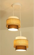Brilagi - Lustră suspendată pe cablu RESNA, 2xE27/60W/230V, Ø 30 cm, bej/negru