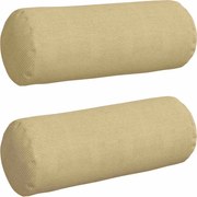 vidaXL Perne Bolster 2 pcs Gri Verde Ø 25 x 70 cm