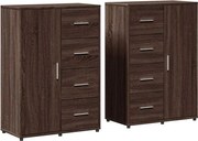 vidaXL Dulapuri, 2 buc., stejar maro, 60x31x84cm, lemn prelucrat