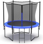 Trambulina de gradina cu plasa de siguranta si scara Culoare albastra, BARS 244 cm