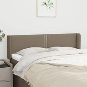 vidaXL Tăblie de pat cu aripioare gri taupe 147x16x78/88 cm textil