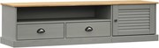 vidaXL Comodă TV VIGO, gri, 156x40x40 cm, lemn masiv de pin