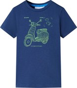 vidaXL Tricou pentru copii, albastru închis, 116