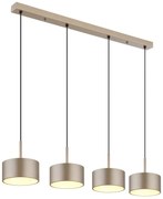 Lustra cu 4 Pendule LED sampanie negru RAYMOND