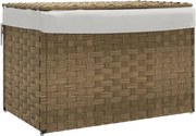 vidaXL Coș de rufe cu capac, 55,5x35x34 cm, poliratan