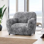 Huse bielastice MARMO gri fotoliu (l. 60 - 110 cm)