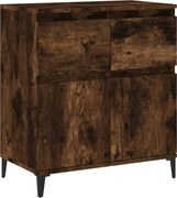 vidaXL Servantă, stejar fumuriu, 60x30x75 cm, lemn compozit