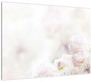 Tablou pe sticlă cu flori fragede (70x50 cm)