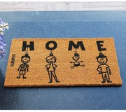 Covoras de intrare, Ornaments, 70x40 cm, Maro / Negru