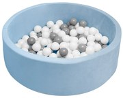 Piscină uscată pentru copii cu bile New Baby,albastru