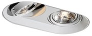 Spot rotund incastrat alb GU10 70mm 2 lumini - Hubs