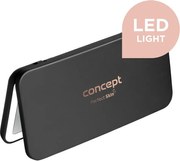 Concept KZ2020 - Oglindă cosmetică LED PERFECT SKIN 1,5W/5V 300 mAh, neagră
