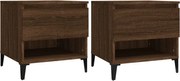 vidaXL Mese laterale 2 buc. stejar maro 50x46x50 cm lemn compozit
