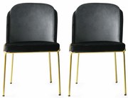 Set de scaune de sufragerie Dore Black, 2 buc., 2 buc.