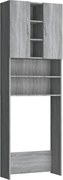 vidaXL Dulap mașină de spălat, gri sonoma, 64x25,5x190 cm