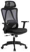 Scaun ergonomic OFF 987 negru, mecanism sincron și suport lombar