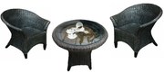 Set Rattan PE Masa RATTAN 680 cu 2 scaune, imitatie ratan